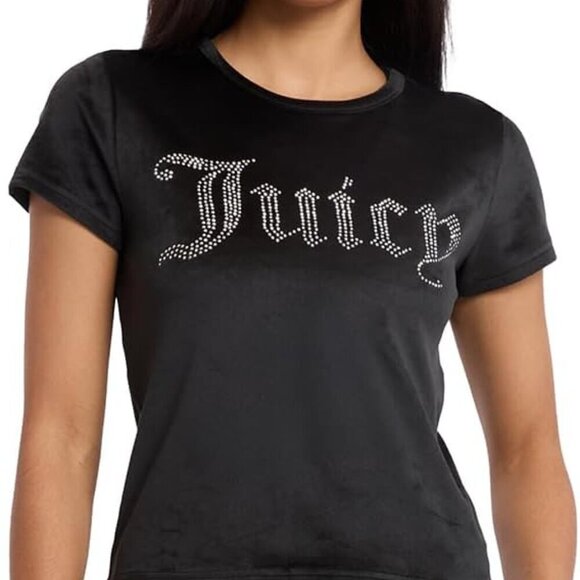 JUICY COUTURE 90s Y2K Inspired Velour Lounge Sleep Set Black | S - Picture 3 of 11